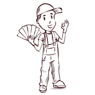 Profesyonel ressam karakteri