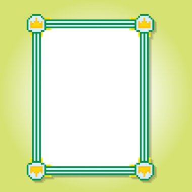 Şirin piksel kare. Piksel sanat. 