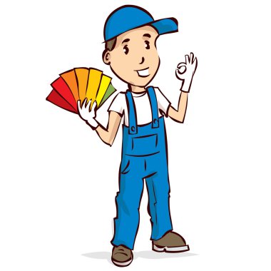 Çizgi film profesyonel ressam