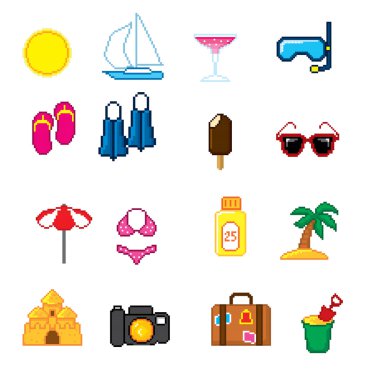 Yaz tatili Pixel art