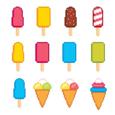 Dondurma piksel simgeler kümesi