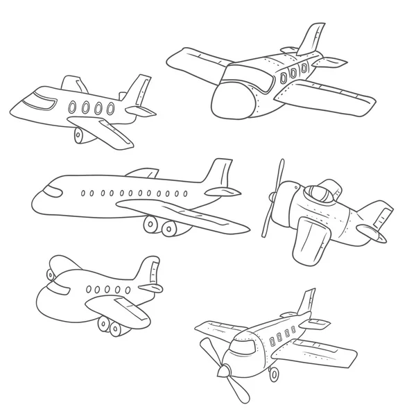 Modèle avec avions et nuages . — Image vectorielle