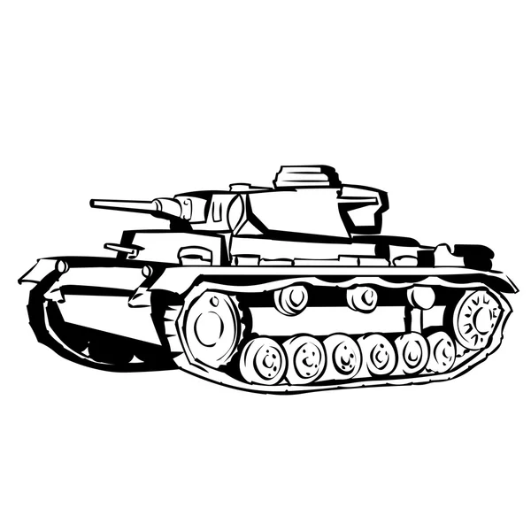 WW2 tanque medio alemán . — Vector de stock