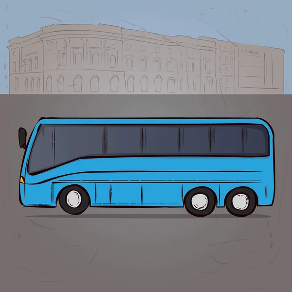 Autobús moderno dibujado a mano . — Vector de stock