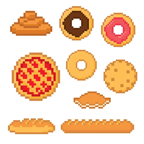 Bakkerij en patisserie icons set — Stockvector