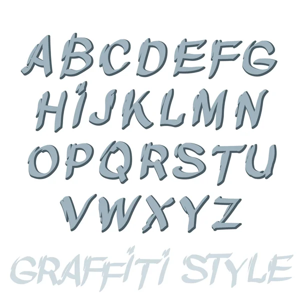 Alfabeto dibujado a mano, letras ABS — Vector de stock