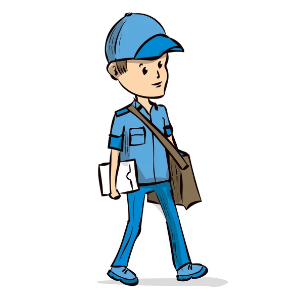 Delivery service, deliveryman — Stock Vector