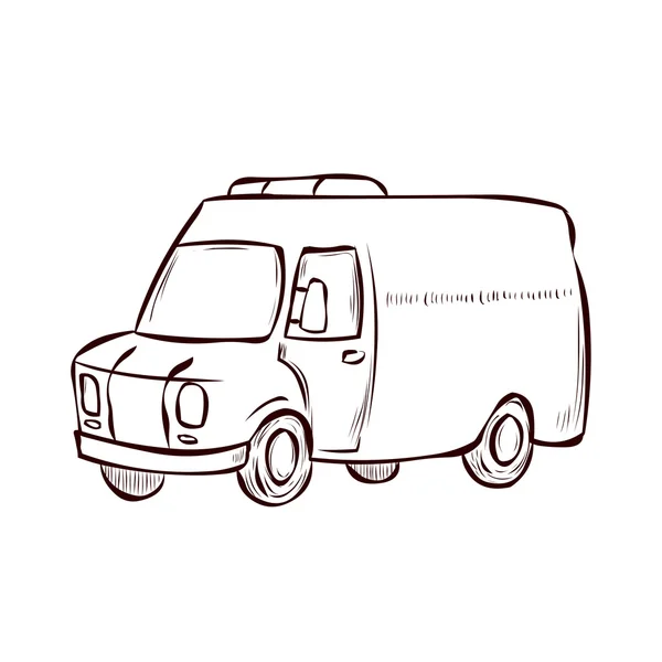 Caricature Ambulance Voiture — Image vectorielle