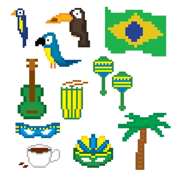 Символы культуры Бразилии — стоковый вектор