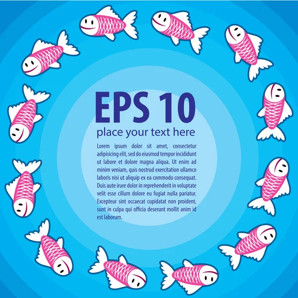 Şirin mutlu balık Yüzme