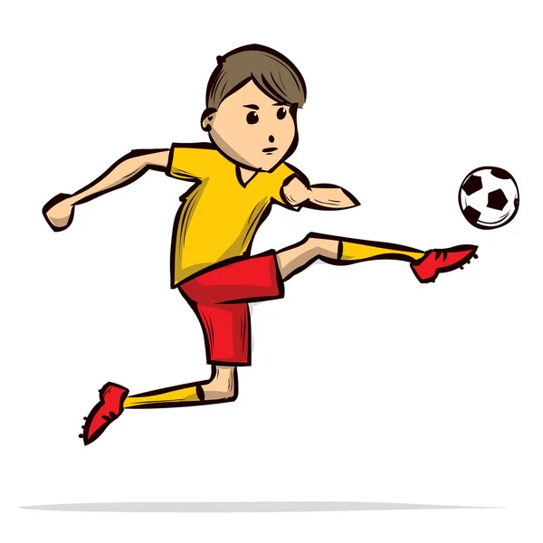 Joueur de football dessin animé — Image vectorielle