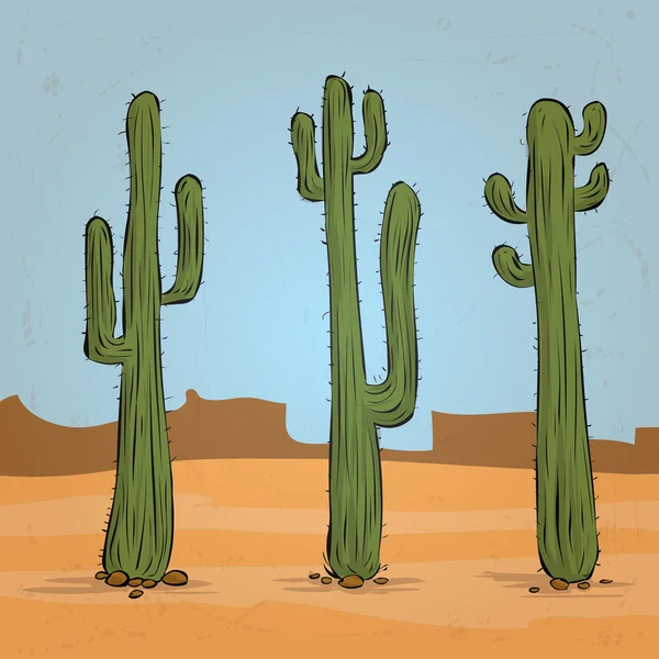 Tres cactus mexicanos — Archivo Imágenes Vectoriales