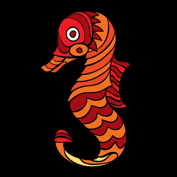 Hand drawn seahorse — Stock Vector