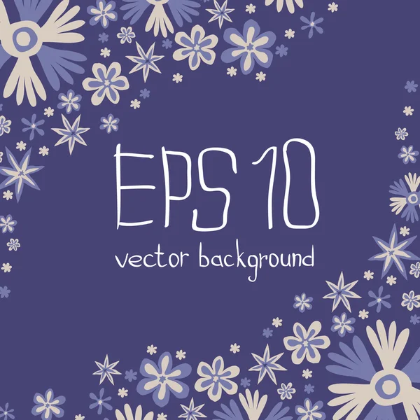 Doodle flowers background — Stock Vector