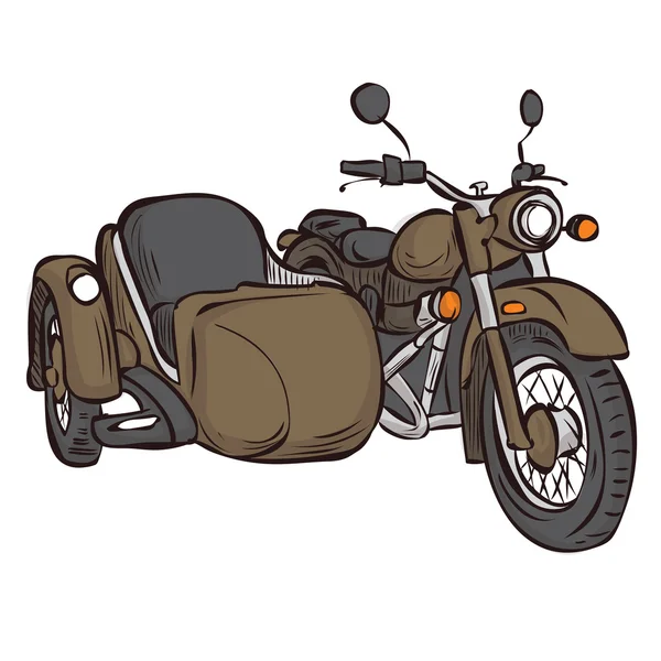 Vintage Bisiklet ve motosiklet sepeti. 
