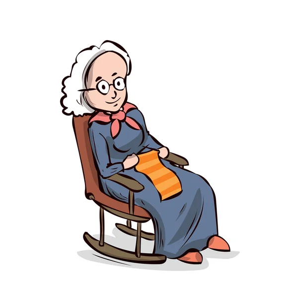 Персонаж мультфильма о старушке — стоковый вектор