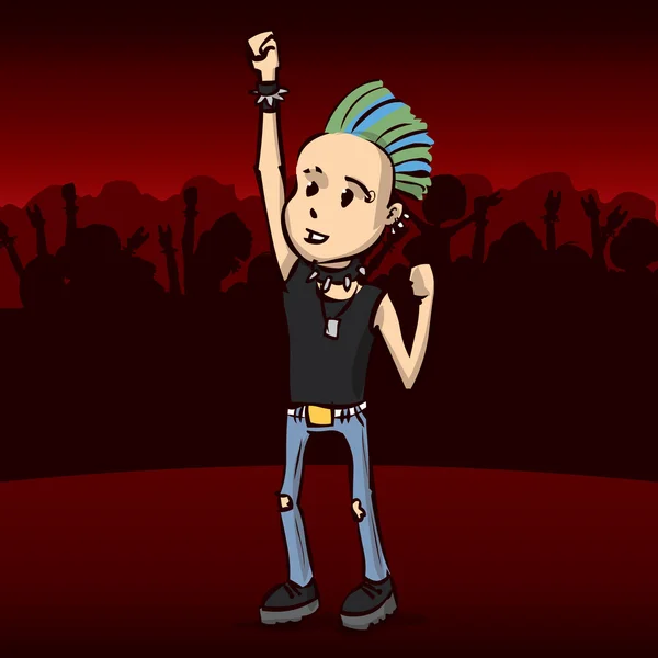 Mignon punk rock boy — Image vectorielle