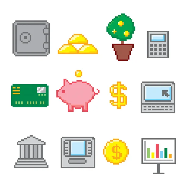 Conjunto de iconos de negocios y finanzas — Vector de stock