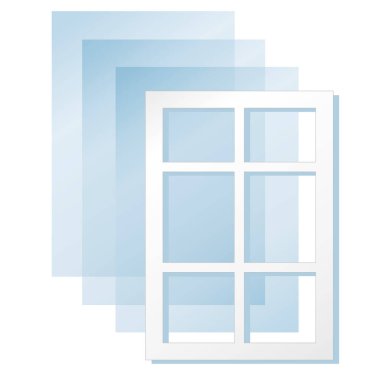 Modern platik PVC penceresi.