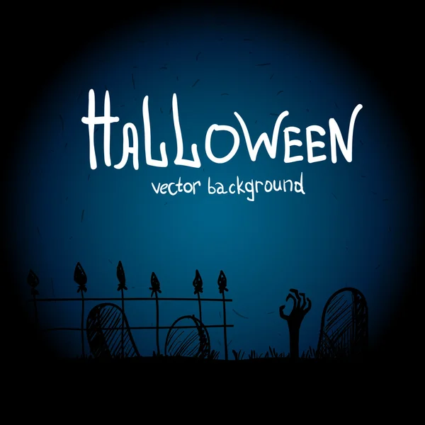 Schattig hand getrokken halloween achtergrond — Stockvector