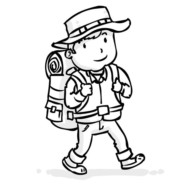 Traveler with  backpack 