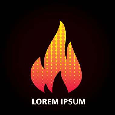 Ateş alevi logosu tasarım şablonu. 
