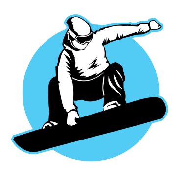 Snowboard işareti atlama 