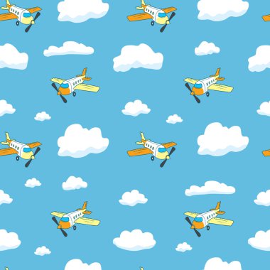 uçaklar ve bulutlar ile Seamless Modeli.