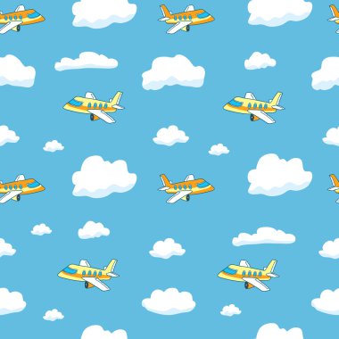 uçaklar ve bulutlar ile Seamless Modeli.