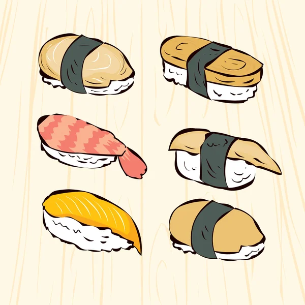 Traditionelles japanisches Fast Food. — Stockvektor
