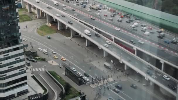 Vista Dalla Finestra Nel Centro Della Città — Video Stock