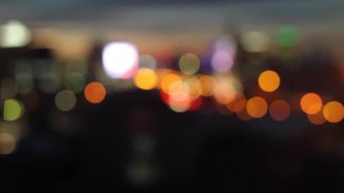 Gece şehri. Hava manzaralı. Gece şehri manzaralı. Tayland 'da doğal kış gecesi manzarası