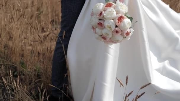 Close Bainha Vestido Noiva Gown Bainha Casamento Sem Impressão Renda — Vídeo de Stock