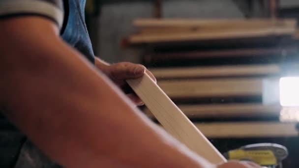 Oficina Carpintaria Momentos Trabalho Pequenas Coisas — Vídeo de Stock