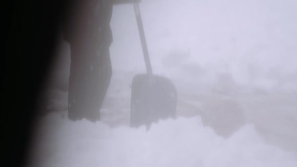 Paisaje Invierno Fuera Ventana — Vídeo de stock