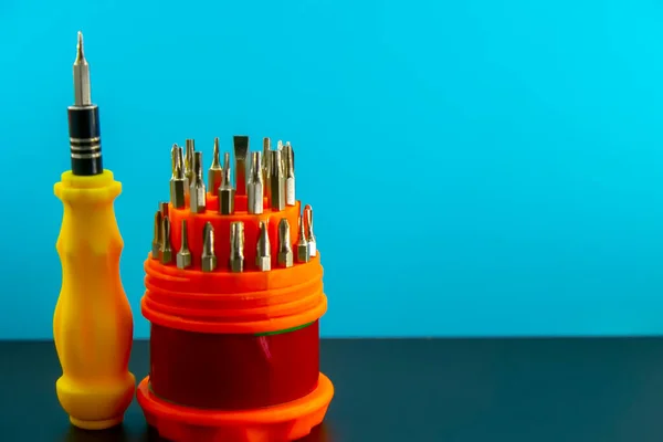 A set of bits for screwing screws with a drill, a screwdriver