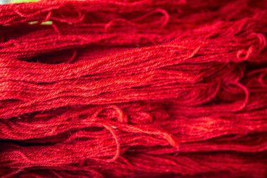 Kırmızı iplikleri kapat arkaplan dokusu