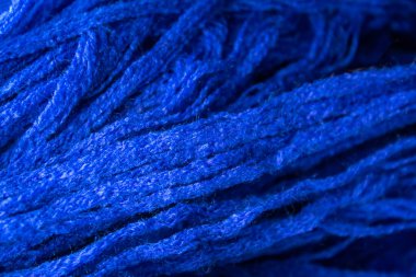 Yakın plan mavi iplik arkaplan dokusu