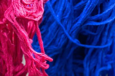 Yakın plan mavi iplik arkaplan dokusu