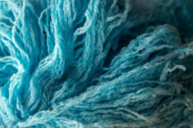 Yakın plan mavi iplik arkaplan dokusu