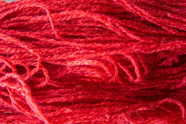 Close Rode Draden Achtergrond Textuur — Stockfoto