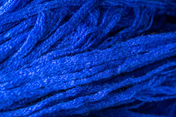 Yakın plan mavi iplik arkaplan dokusu