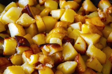 Yakın plan kızarmış patates, arka plan dokusu