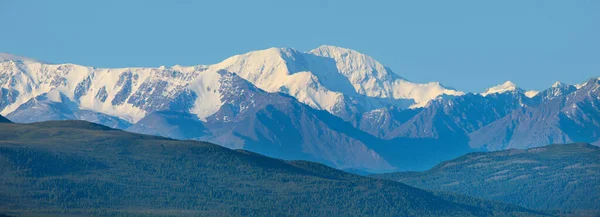 Горные Вершины Утром Горная Панорама Алтай — стоковое фото