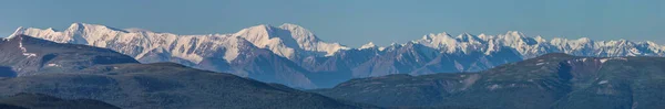 Grand Panorama Vue Chaîne Montagnes Enneigée — Photo