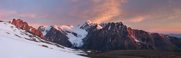 Montagne Culmine Lumière Soleil Levant Relief Rocheux Temps Violent — Photo