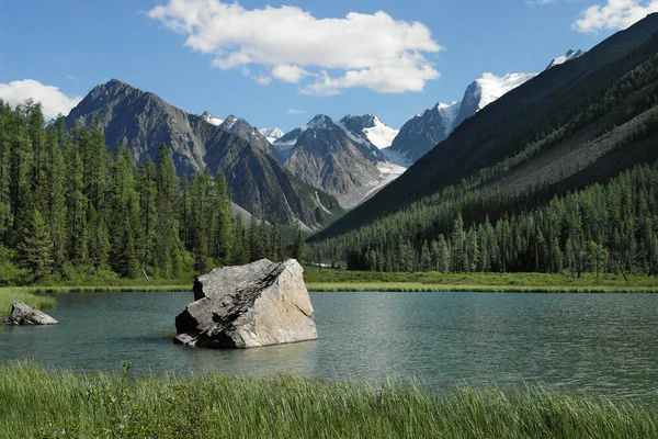 Beau Paysage Lac Montagne Montagne — Photo