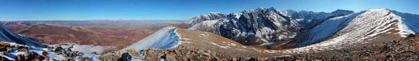 Заснеженные Горы Панорамный Вид Сверху — стоковое фото