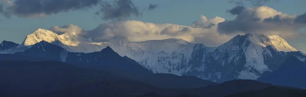 Belukha Mountain Highest Point Altay Panoramic View Snow Capped Peaks — Stock Fotó