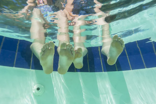 Feet Underwater  Pool — Stock Photo, Image